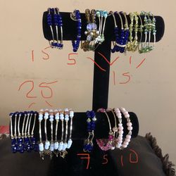 Gold plated and crystal beads bracelets