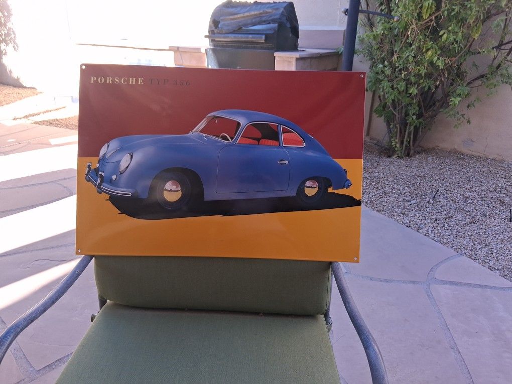 Enamel Porsche 356 Sign