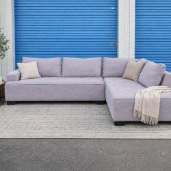 Light Gray Taupe Sectional Couch Sofa