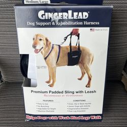 Gingerlead, dog support, and rehabilitation Lifting  harness