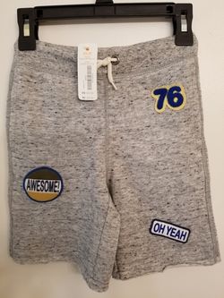Boys Gymboree shorts XS(4) light gray embroidered