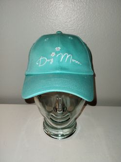 Women's "Dog Mom" Turquoise Baseball Cap OSFM Adjustable EUC