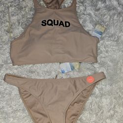 NWT Forever 21 Beige Bikini Sz L, never worn perfect condition