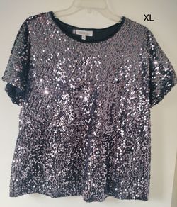 silver sequin shirt