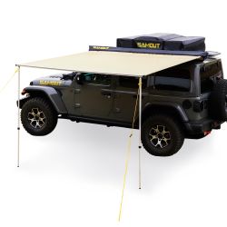 SAMOUT Vehicle Awning, 6.6ft X 10ft, Rooftop Pullout Ripstop UPF50+ Side Awning