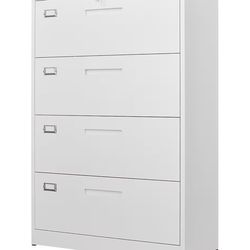 NEW 4 Drawer File Cabinet with Lock, Metal Lateral Filing Cabinet