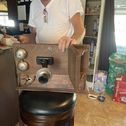 Dated 1901 Kellogg Oak Wall Telephone