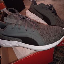 BRAND NEW MENS PUMA SHOES SIZE 12/ CARSON KNIT GRAY/ ONLY $25