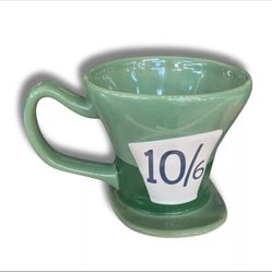 Disney Store Alice In Wonderland Mad Hatter Green Hat Shaped 10/6 Mug