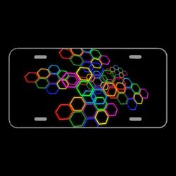License Plate Novelty Car Front Collective Hexagon Group Knowledge