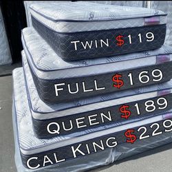 Full bamboo plush comfort Europillow top 12inch mattress!!