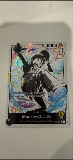 monkey d luffy 001 parallel starter deck 29 egghead one piece trading card