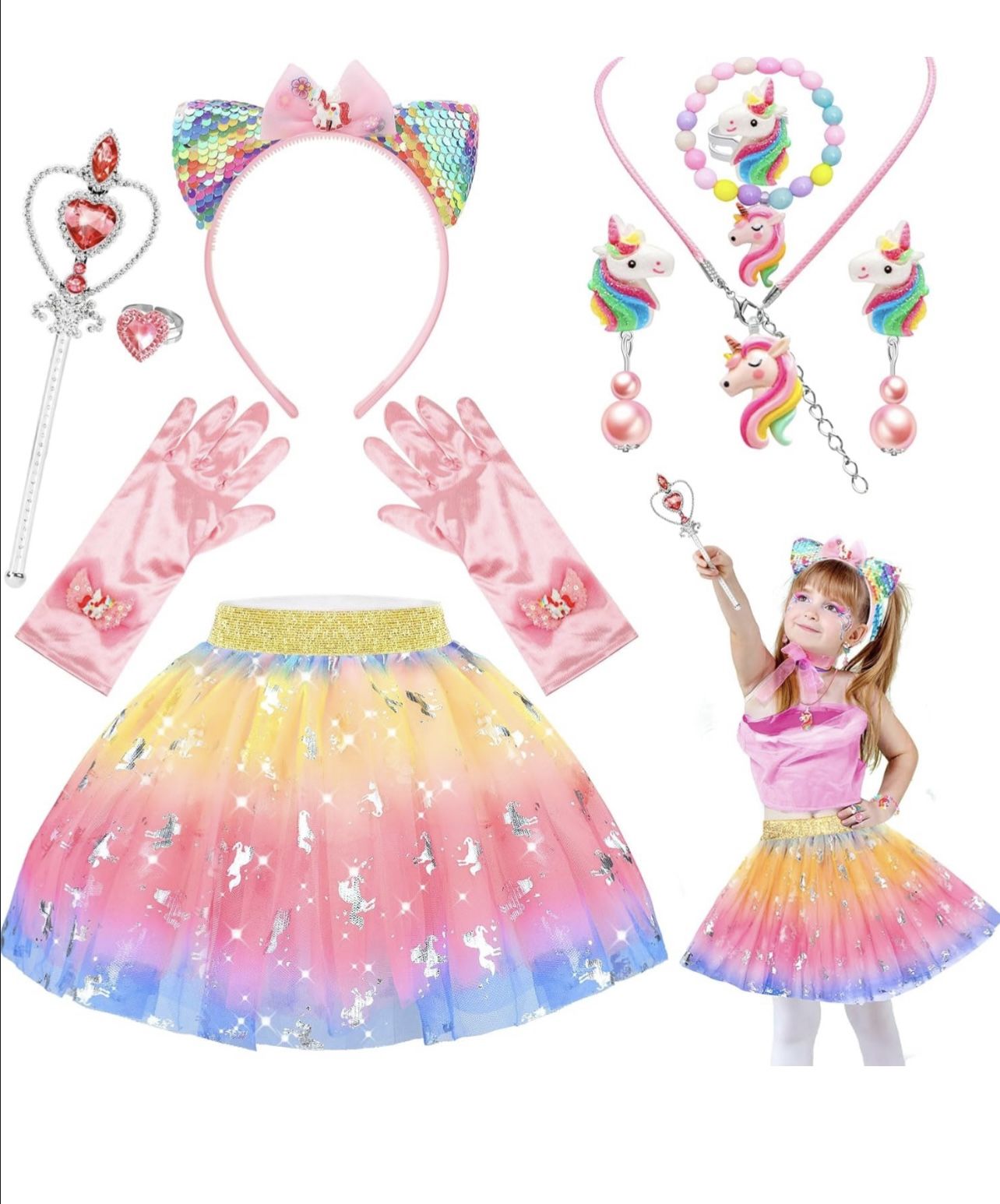 Princess Dress up Clothes for Girls 4-6,brand new