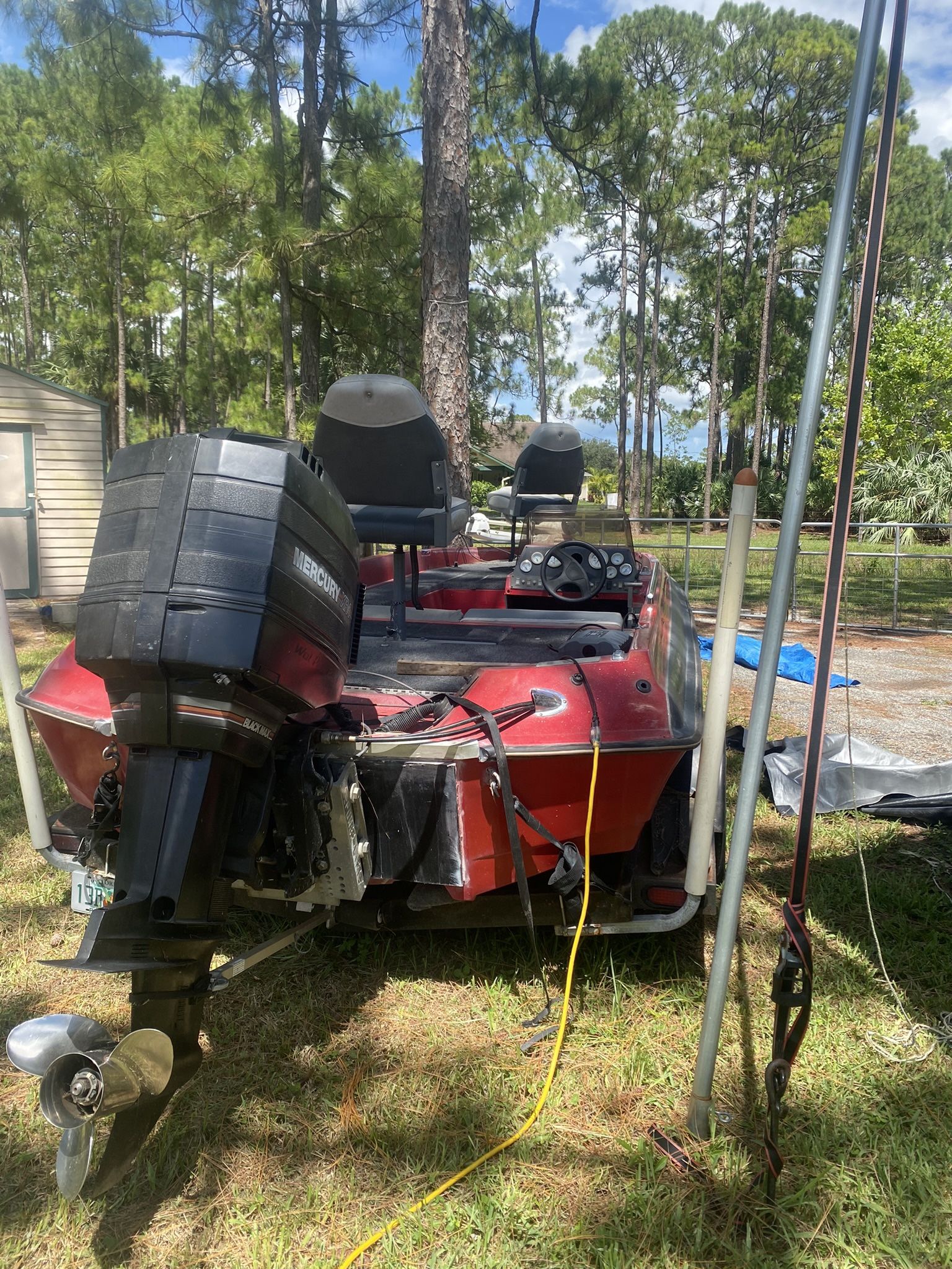 18ft Bass Boat And Trailer With 150HP Merc Engine. for Sale in West