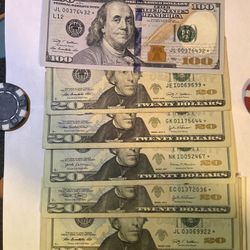 bill star note $100 $20 $5 $1
