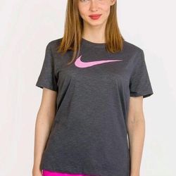 Y2K Nike Dri-Fit Swoosh T-Shirt 🩶 