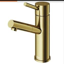 Vigo Noma Single Handle Single Hole Bathroom Faucet Brushed Gold VGO1009MG