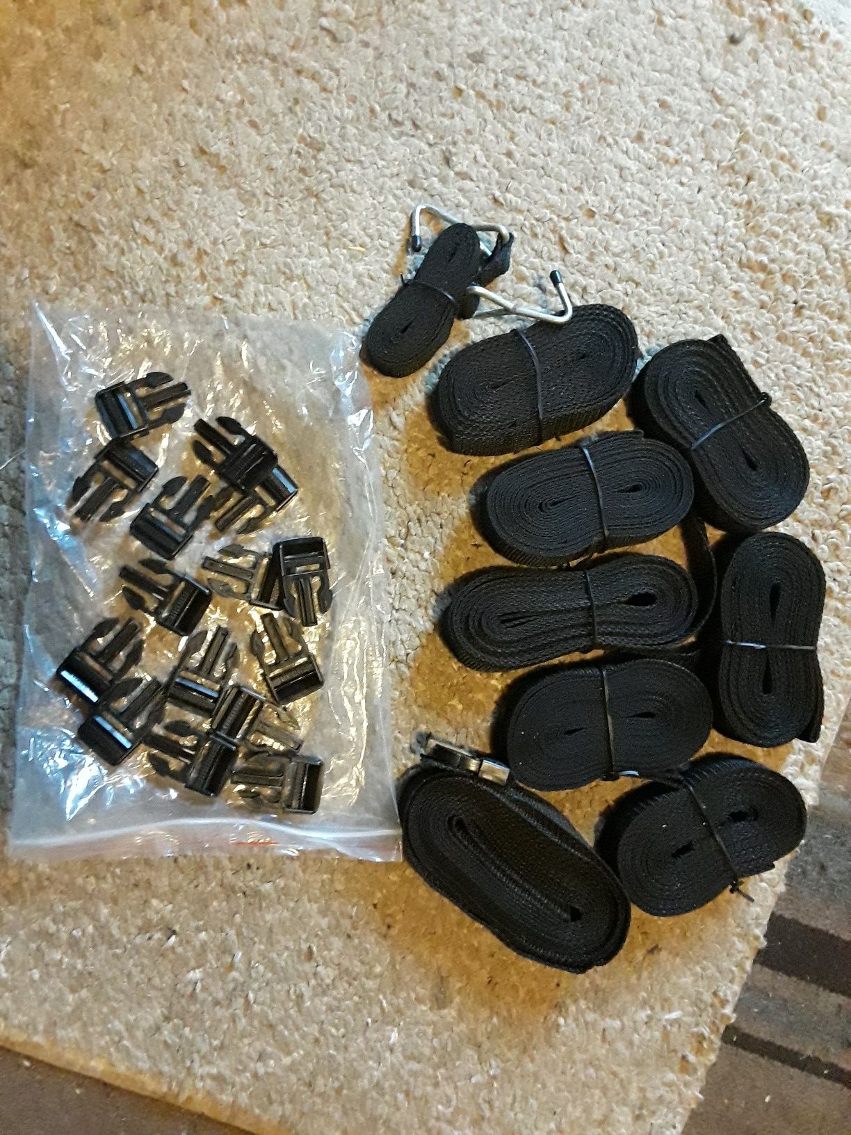 9 piece boat strap kit with quick release snaps
