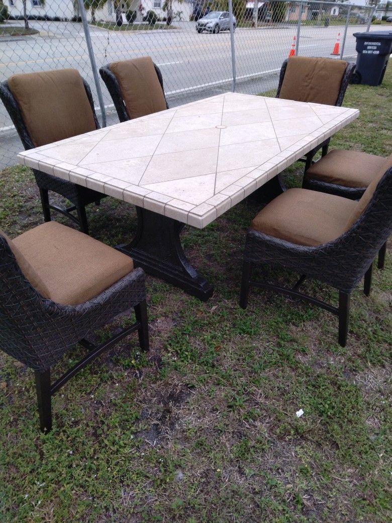 Outdoor Furniture Set 6 Chairs