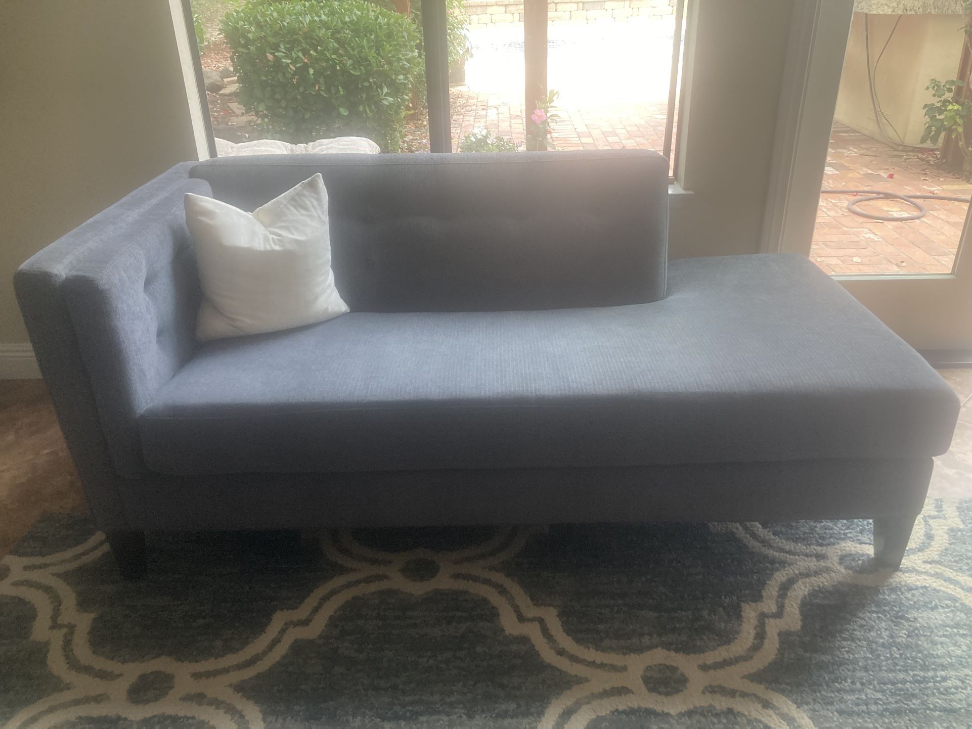 Beautiful Blue Grey Couch Love Seat CUSTOM