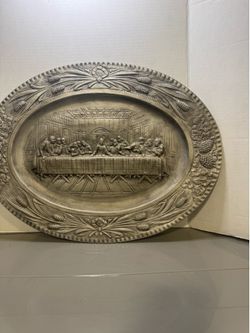 21x19”  metal last supper plaque