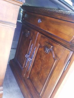 Night stand real wood real. heavy . not cheap stuff