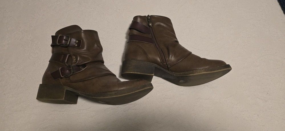 Women's Size 10 Blowfish Biker Buckle Ankle Boots