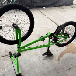 Green Haro BMX Bike.