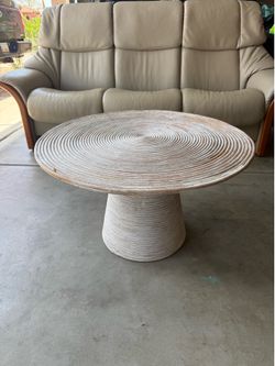 Whitewashed Reed Coffee Table