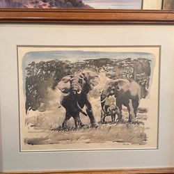 Elephant Family Original Watercolor