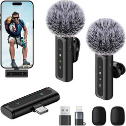 Brand new in box Wireless Lavalier Microphone for iPhone/Android Phone Professional Mini Mic for Podcast Content Creator, Lapel Microphones for Tiktok