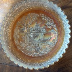 Vintage Windmill Carnival Glass Bowl