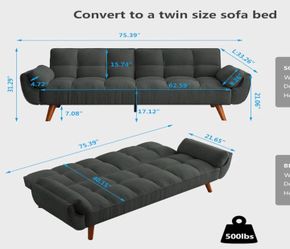 Convertible Futon Sofa Bed