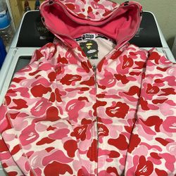 Pink Bape Hoodie (Large)