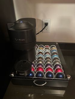 Nespresso coffee machine with storage