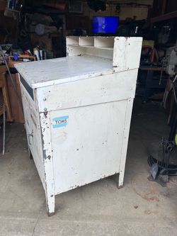 Large Metal Cabinet Desk