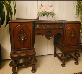 Antique buffet table