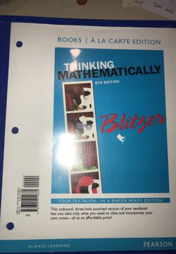 Thinking Mathematically 6th Edition MDC