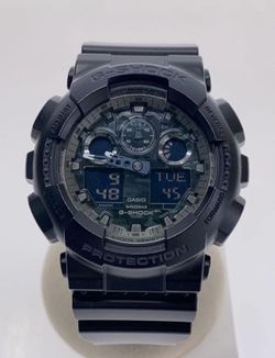 CASIO G-SHOCK GA-100CF-1AJF Black Resin Quartz Digital Analog Watch