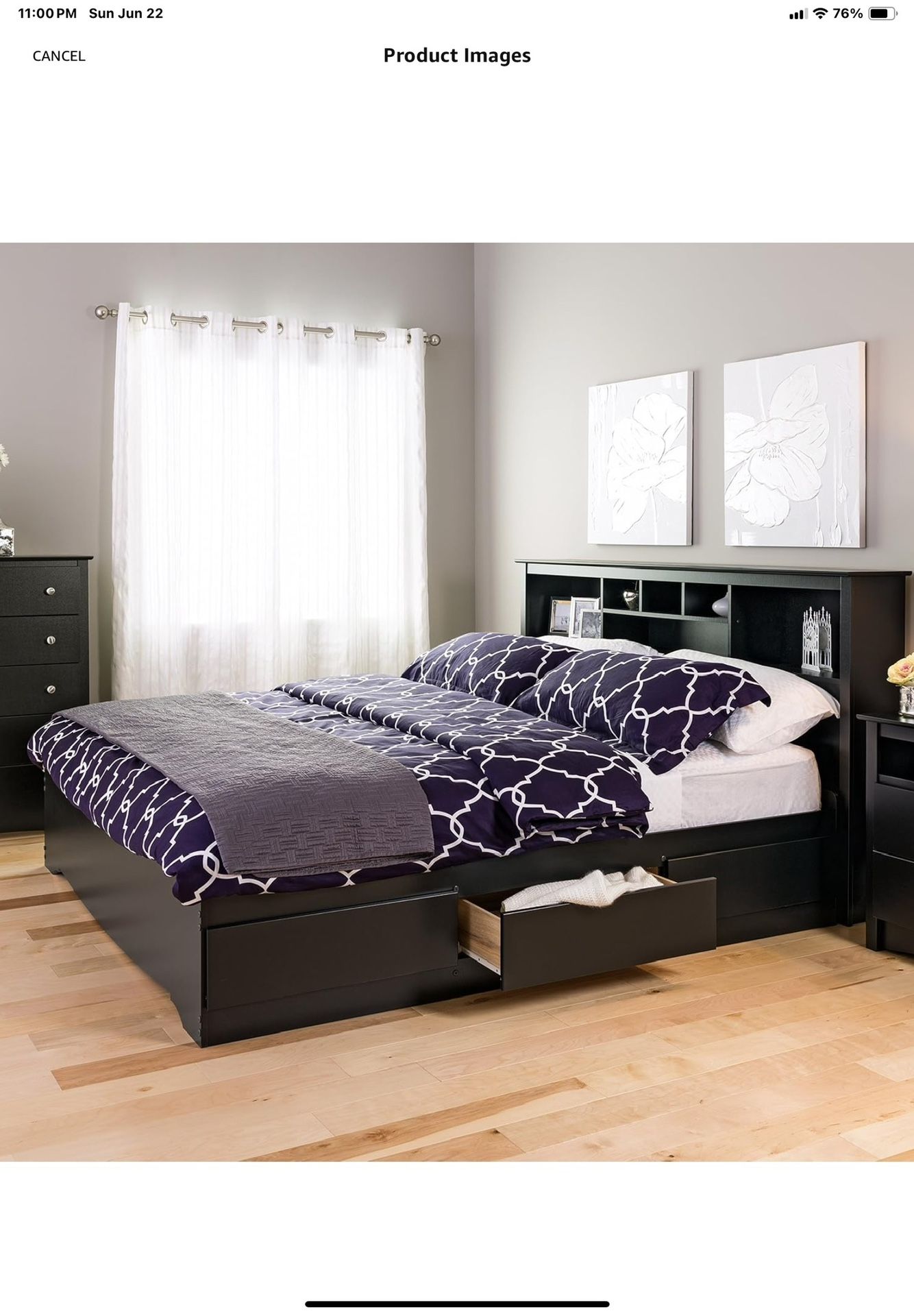 King Size Bed Frame With Storage