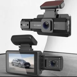 New In Box 1080P Dual Camera Car DVR with 32G Card,3Inch IPS Screen,Wide Angle with IR Night Vision,Loop Recording