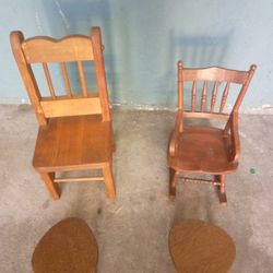 Doll Size Wooden Chairs