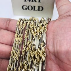 Limited Stock! 14K Two Tone Gold Milanos. Check Description For Sizes And Description