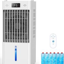 Portable Air Conditioners, 3-IN-1 Swamp Cooler, Evaporative Air Cooler,Remote & Touch Control, 90°+90° Oscillation,LED Screen, Air Coolong Fan for Out