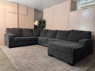 Large dark gray sectional- free delivery