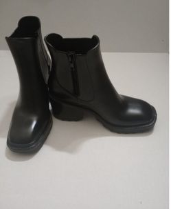 Womens Rain Boots Size 8 Eadin Padded Insole Block Heel Shoes INC
