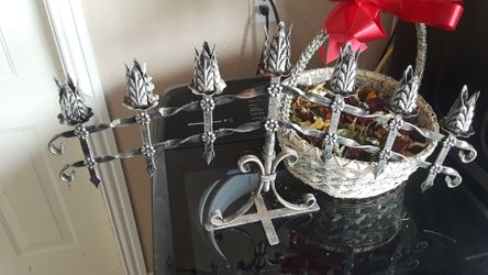 Metal candlestick holder $10