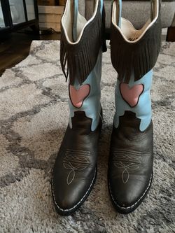 Size 3 Cowgirl Boots Real Leather