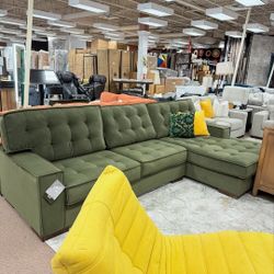 Olive Green Luxury Modular Sectional Couch Set 🌟 Fast Delivery, Military Discount ⭐$39 Down Payment with Financing ⭐ 90 Days same as cash