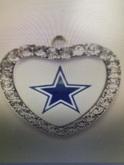 Dallas Cowboys heart pendant